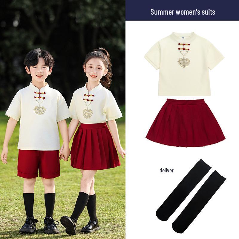 June 1st Elementary Summer Performance Uniform - New Chinese Style for Kindergarten Dance and Children s Classical Chorus 120 cm