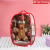 1Pcs Christmas Cardinal Pop-Up Laundry Hamper Expandable Mesh Hamper Basket for Room Bedroom Bathroom Organization Contemporary Storage
