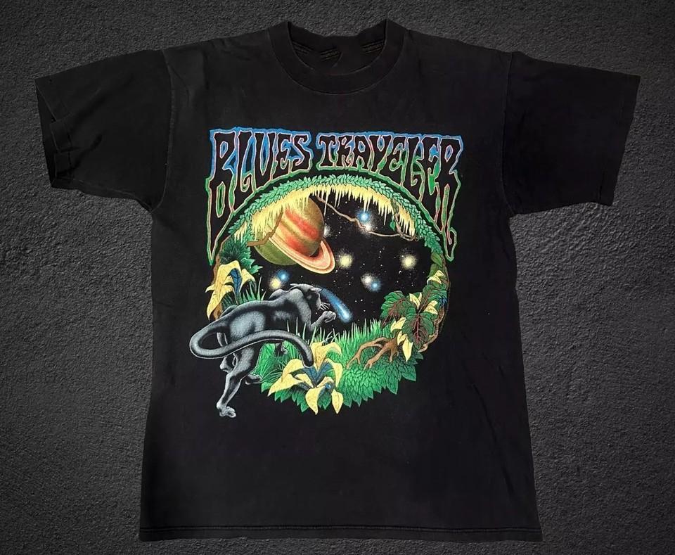 Vtg Blues Traveler Band Cotton Black All Size T Shirt For Men UR150 XXXXL