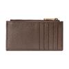 Gucci Ophidia Distressed Vintage Gold Hardware Double G Logo Canvas Leather Trim Card Holder Coin Purse Men's Brown/Ebony