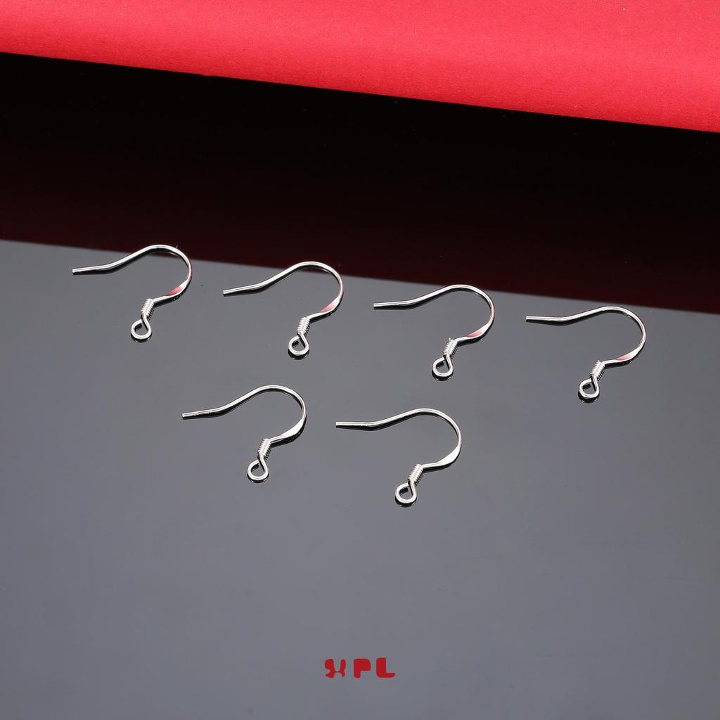 Cercei Pandantiv Cârlig de Pește din Argint Sterling S925 - Cârlige de Ureche Curbate Simple pentru DIY