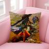Classic Japanese Game MMonster Hunter Wilds Cushion Cover Pillow Case Soft Skin Friendly Fabric  Concealed Zipper
