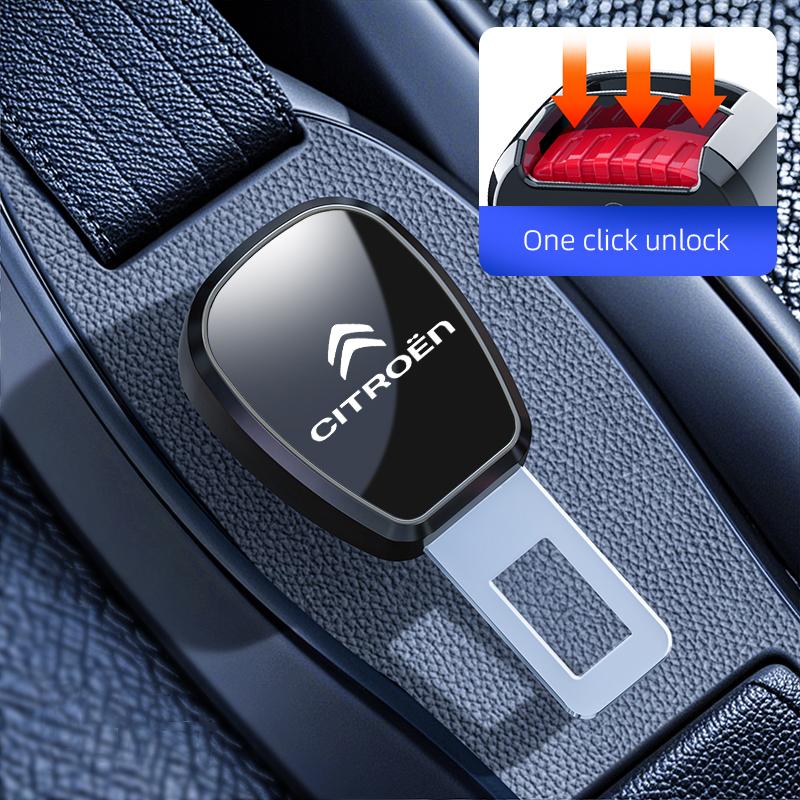 

For Citroen C4 C3 C2 C1 DS3 Berlingo Xsara Grand Picasso Cactus Car Seat Belt Clip Extender Metal Badge Lock Buckle