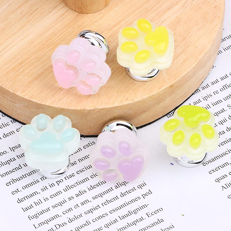 Glow-In-The-Dark Cat Claw Toilet Press Button Long Nail Protector For Women Toilet Bath Room Water Press Flush Button