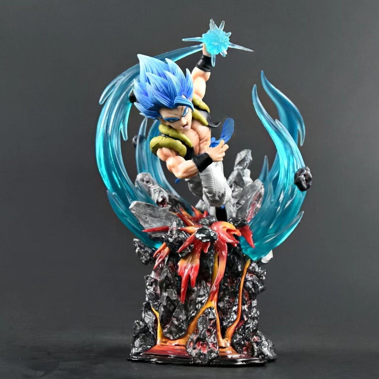 Dragon Ball GK Brolli VS Wujita Resonance Series Super Blue Wujita Scene Special Effects Handmade Model Ornament
