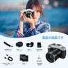 Digital Camera WIFI Transfer AF 12x Optical Rotating IPS 64GB SD Card Lightweight and Vlog Use 4K, 75MP, Function, Autofocus, Zoom, 180-Degree