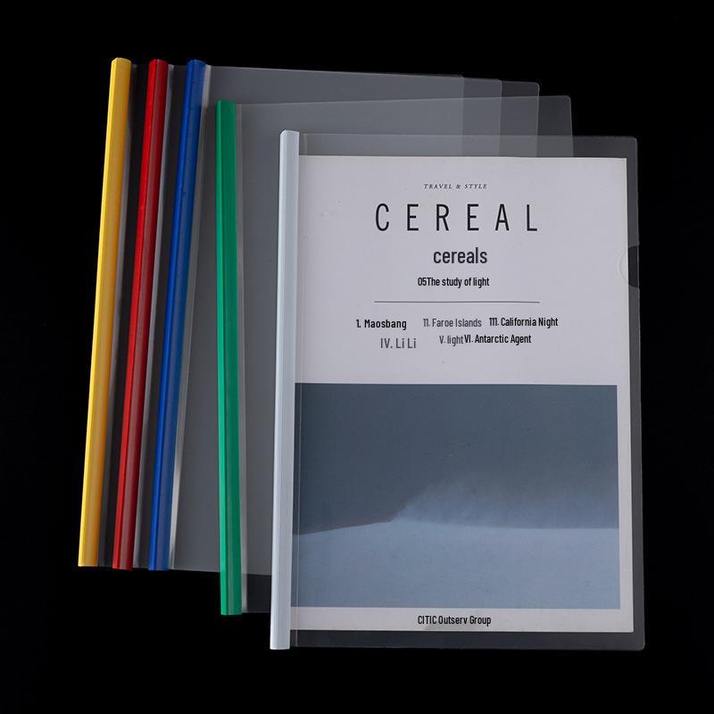 A4 Transparent Lever Arch File - Thickened PP Document Folder for Office, Resume, or Student Papers