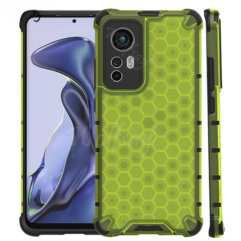 Shockproof Transparent Case For Xiaomi 12 Bumper Honeycomb Armor Case For Xiaomi 12 Case For Xiaomi 12 Lite 12X 12S 13 12T Pro