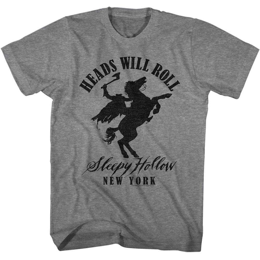Sleepy Hollow Movie Heads Will Roll Horseman Silhouette New York Men s T Shirt L
