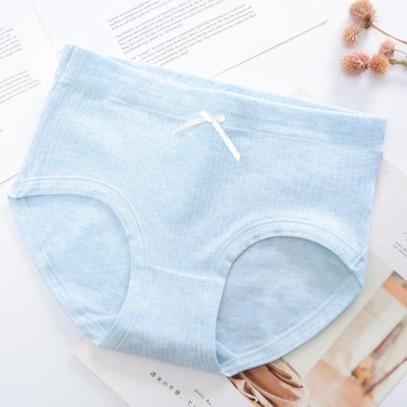 Women's Pure Cotton Mid-Waist Briefs - Breathable, Comfortable, Hip-Hugging, Colored Briefs for Young Girls