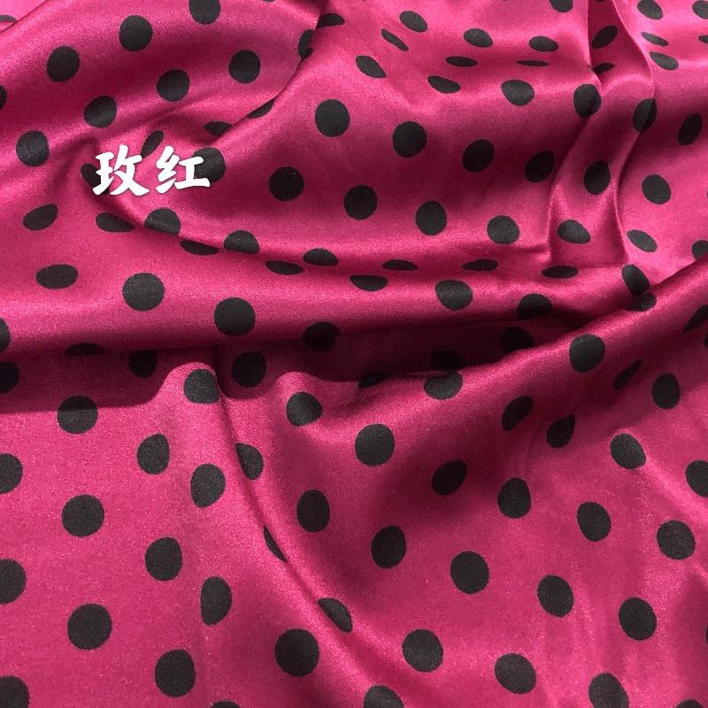 19 Momme Stretch Mulberry Silk Fabric Multi-Color Polka Dot Design Soft for DIY Sewing Summer Dress Shirt Cheongsam Fabric