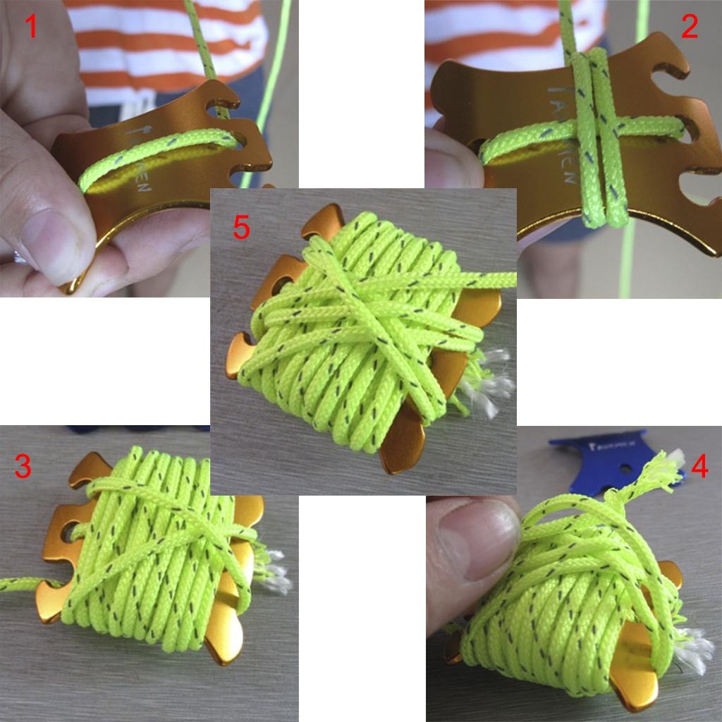 1.8MM Grønt Fluorescerende Reflekterende Bardunsnor Teltline Bardun Campingline Paracord