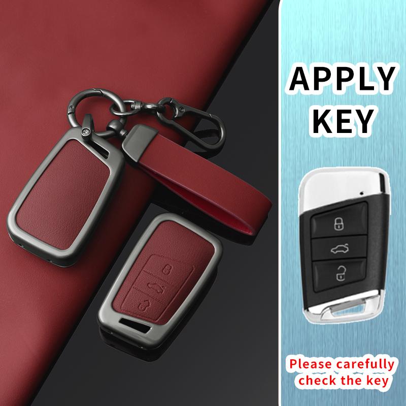 Interior Mouldings Zinc Alloy Car Key Case Cover Shell for VW Volkswagen Magotan GTE Passat B6 B7 B8 CC Skoda Fabia Superb Kodia