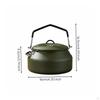 1L Hiking Kettle 304 Stainless Steel Camping Folding Handle Portable Water Boiler for