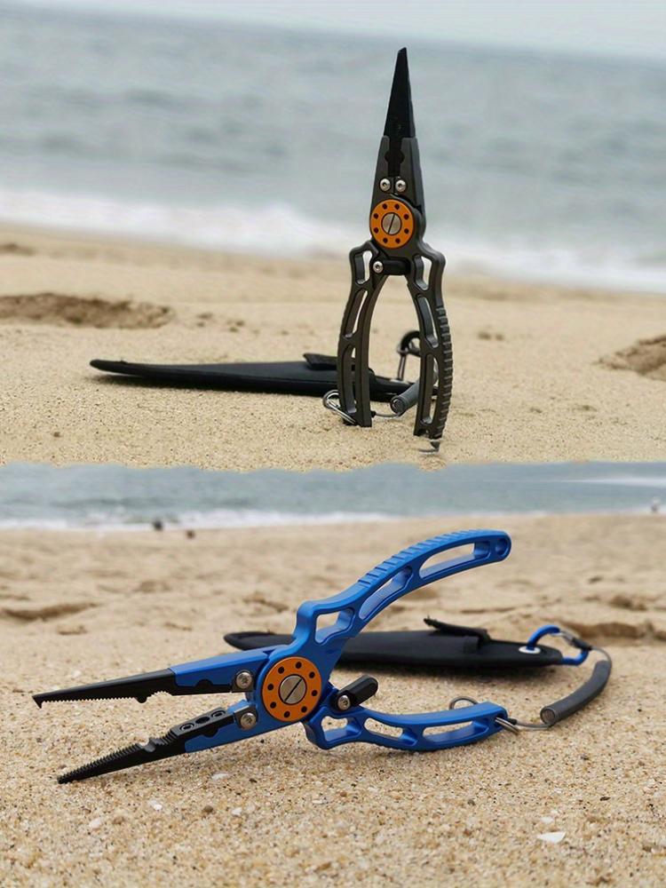 Multifunctional Fishing Pliers Aluminum Alloy Fishing Scissors Line Cutting Machine Fish Control Tool Portable Easy Storage Pliers Sleeve