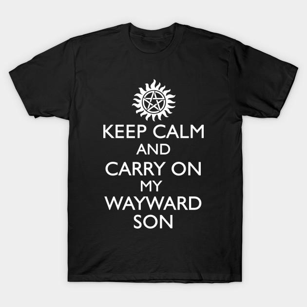 

Мужская черная футболка с принтом Supernatural - Carry On My Wayward Son Печать на трансферной бумаге без вырезания Хлопковая футболка 3XL чёрный