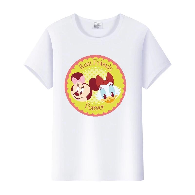 Casual Cartoon Minnie Summer Blouses T-shirt White 2000s Tees Tshirt Mickey Mouse Tops Oversized Clothes Unisex