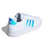 adidas Neo GRAND COURT K Leather Breathable Low Top Skateboard Shoes White Blue Kids' FW1274