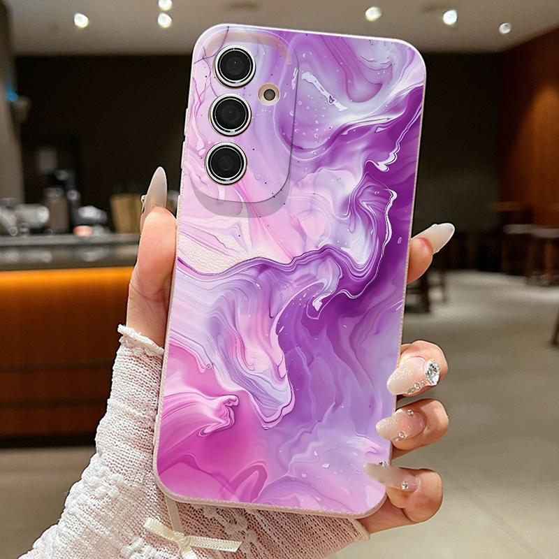 Splicing Marble Pattern Case For Samsung A18 A57 A37 A17 A56 A36 A26 A16 A55 A35 A25 A15 A54 S21 FE S22 S23 S24 Plus S25 S26 Ultra Silicone Cover