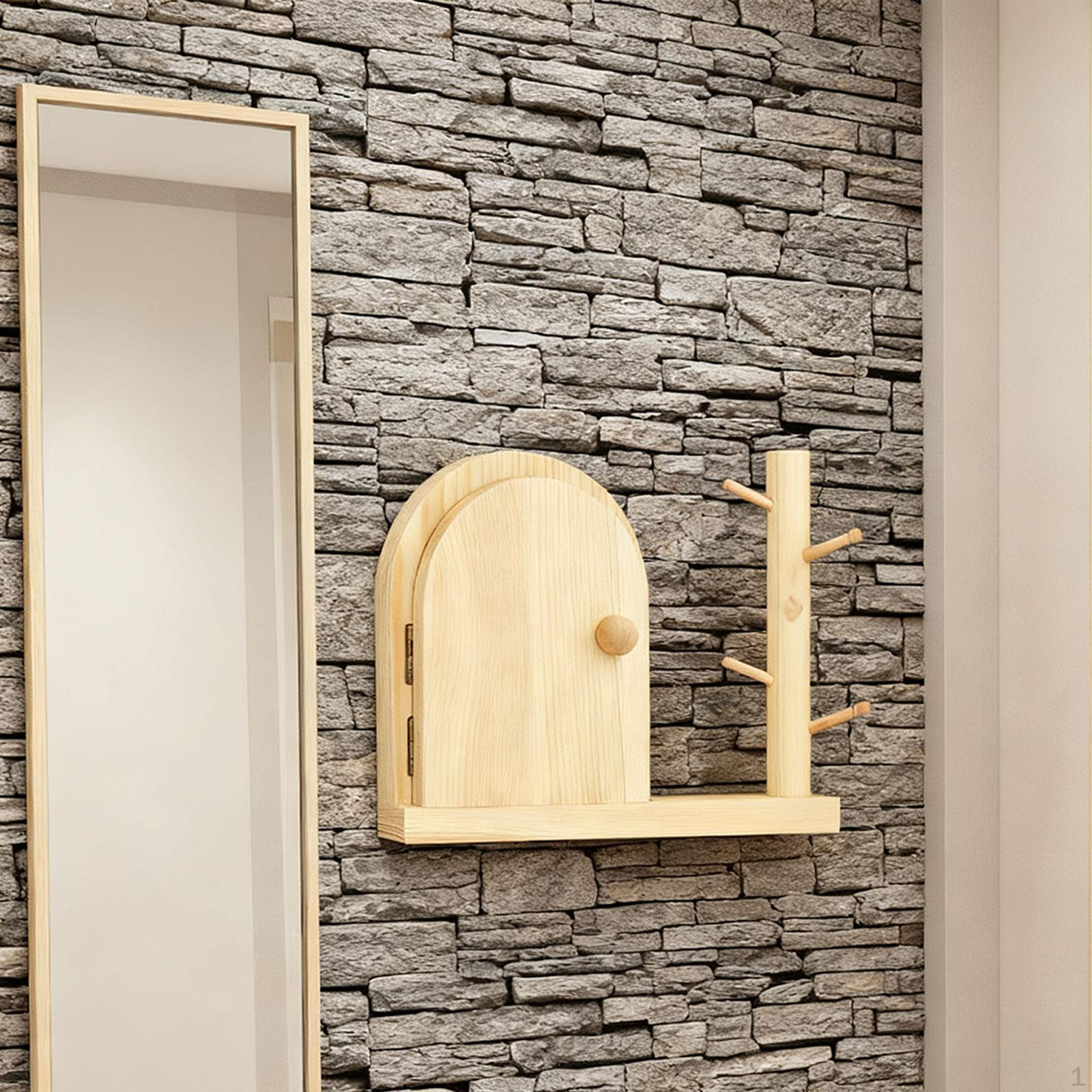 

Wall Sticker Minimalist Wood Door Switch Cover for Cabin Decoration Beige