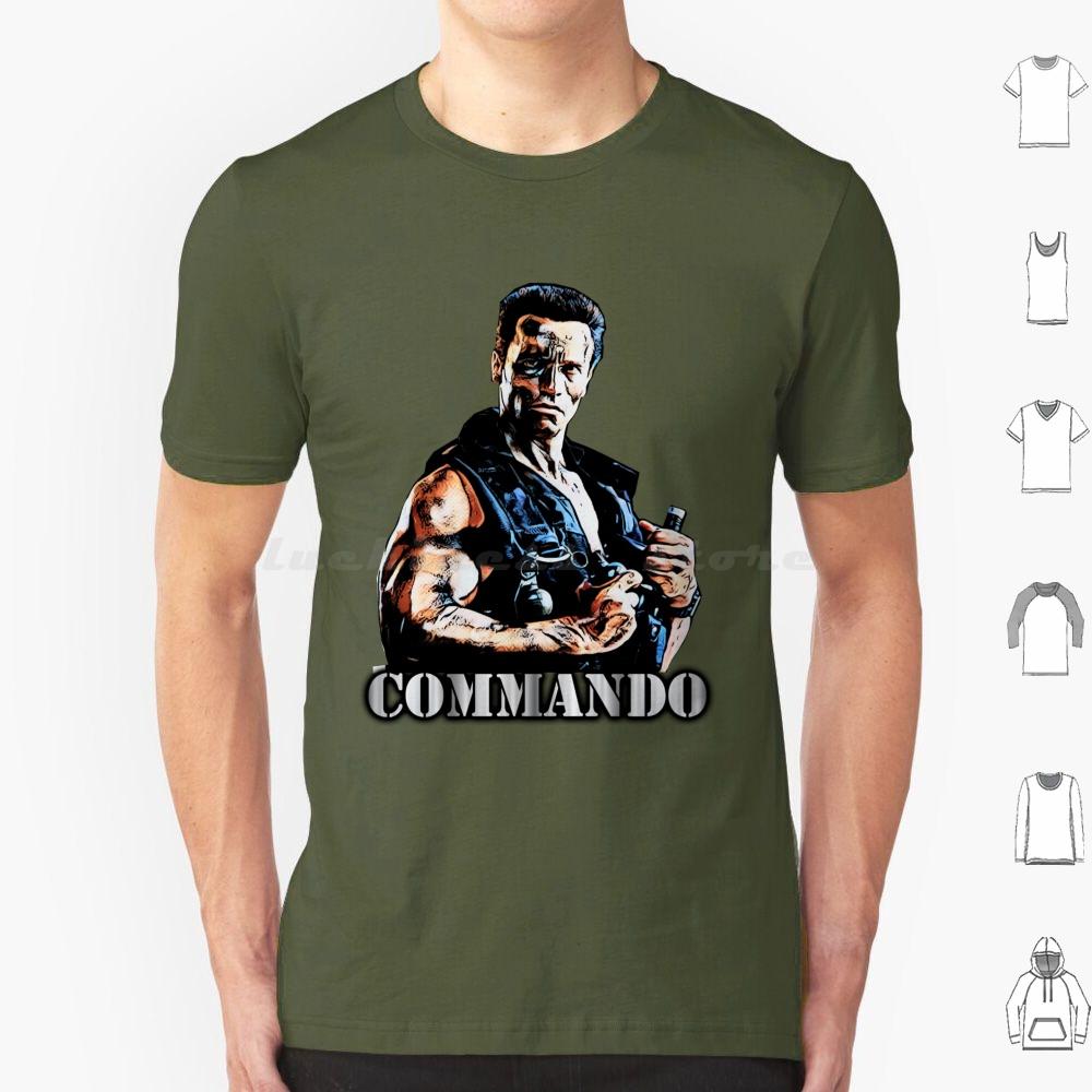 Commando T Shirt Cotton Men Women DIY Print Commando Movies Popular A Beverly Hills Cop See You At The Party Richter Terminator