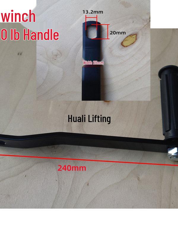 Hand-Crank Winch Handle with Plastic Grip Sleeve