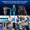 12V to 30V Car Power Adapter with USB C and USB-A Port, Real Time Voltages Display, Waterproof Build, for Flexible Vehicle Power Layouts