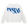 Grenzüberschreitender E-Commerce Herbst und Winter Lila klassischer Buchstabenaufdruck Amerikanische Streetwear Trendmarke schwerer Pullover Frottee Pullover