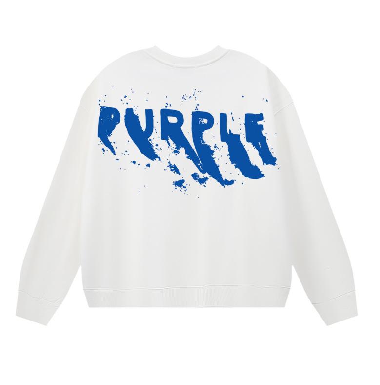 Grenzüberschreitender E-Commerce Herbst und Winter Lila klassischer Buchstabenaufdruck Amerikanische Streetwear Trendmarke schwerer Pullover Frottee Pullover