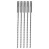 5pcs Cross-Type Double Thread Impact Drill Bits Carbide Tip Concrete Drill Bit Kit  For Brick Walls