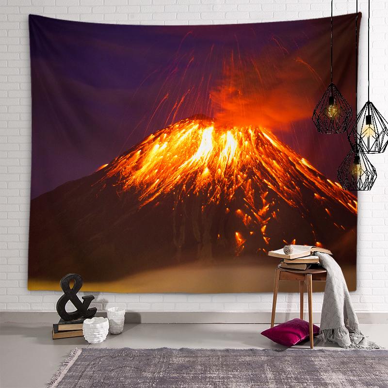 Volcanic Lava Eruption Landscape Wall Decor Tapestry Room Wall Art Personality Tapestry Living Room Bedroom Home Decor Tapestry