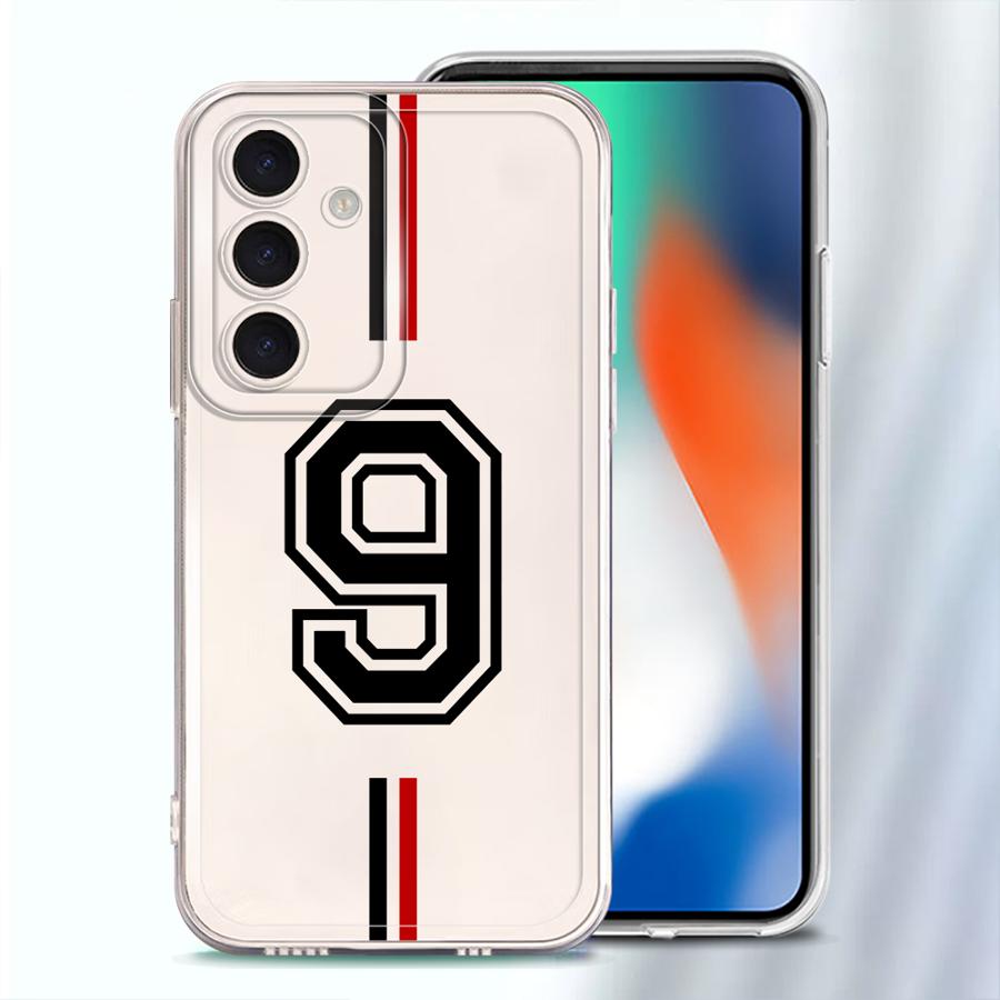 FootBall Number Case for Samsung Galaxy A26 A24 A14 A16 A25 A51 A55 A23 A56 A50 A36 A13 A34 A35 A33 A52 A54 A15 A52 A31 Phone