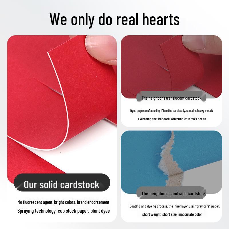 Free Shipping: Extra Thick A4 Color Cardstock - 50 Sheets - 160g White Card for Children's Crafts & Origami