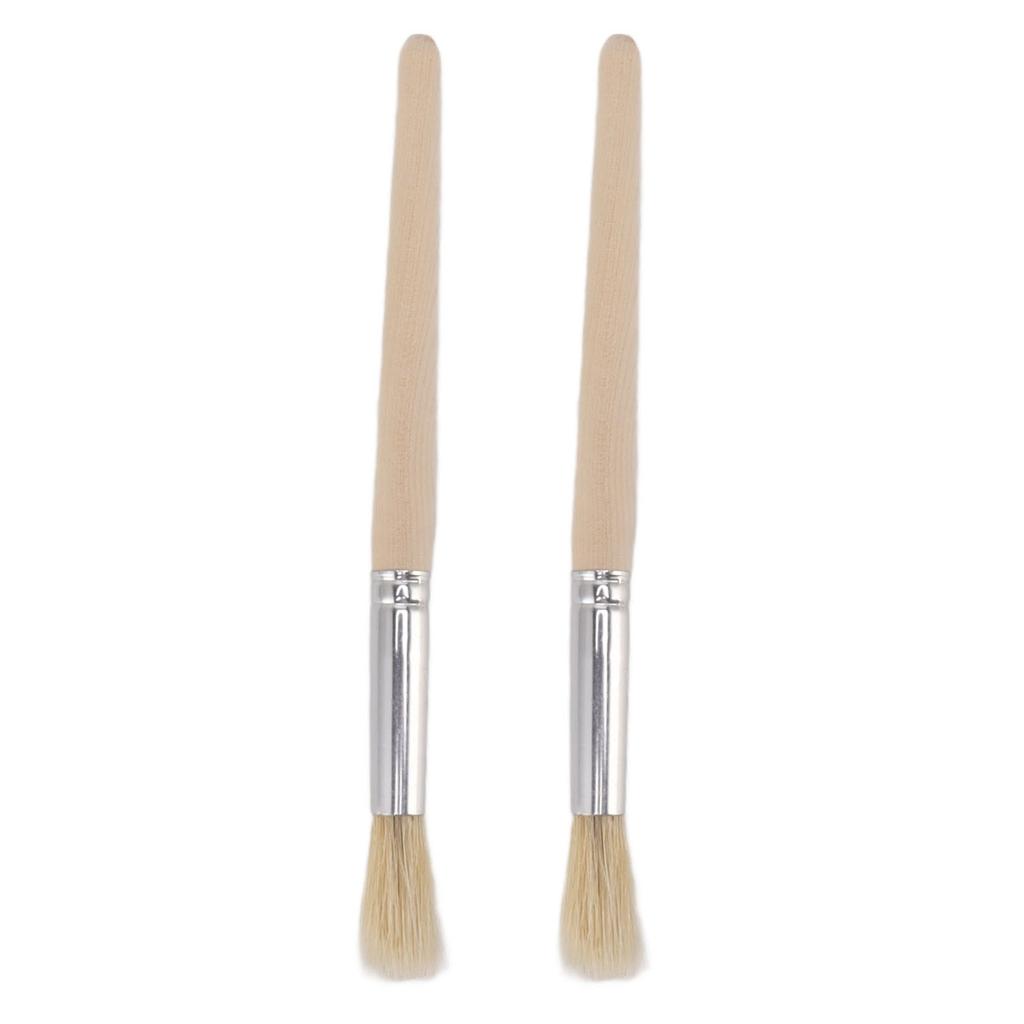 2Pcs Coffee Machine Cleaning Brush Wood Handle Coffee Grinder Cleaning Brush Cleaner Tool for Cafe Home Kitchen