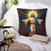 Catholicism Saints Jesus Mary Square Pillowcase Pillow Cover Polyester Cushion Decor Comfort Throw Pillow for Home Bedroom