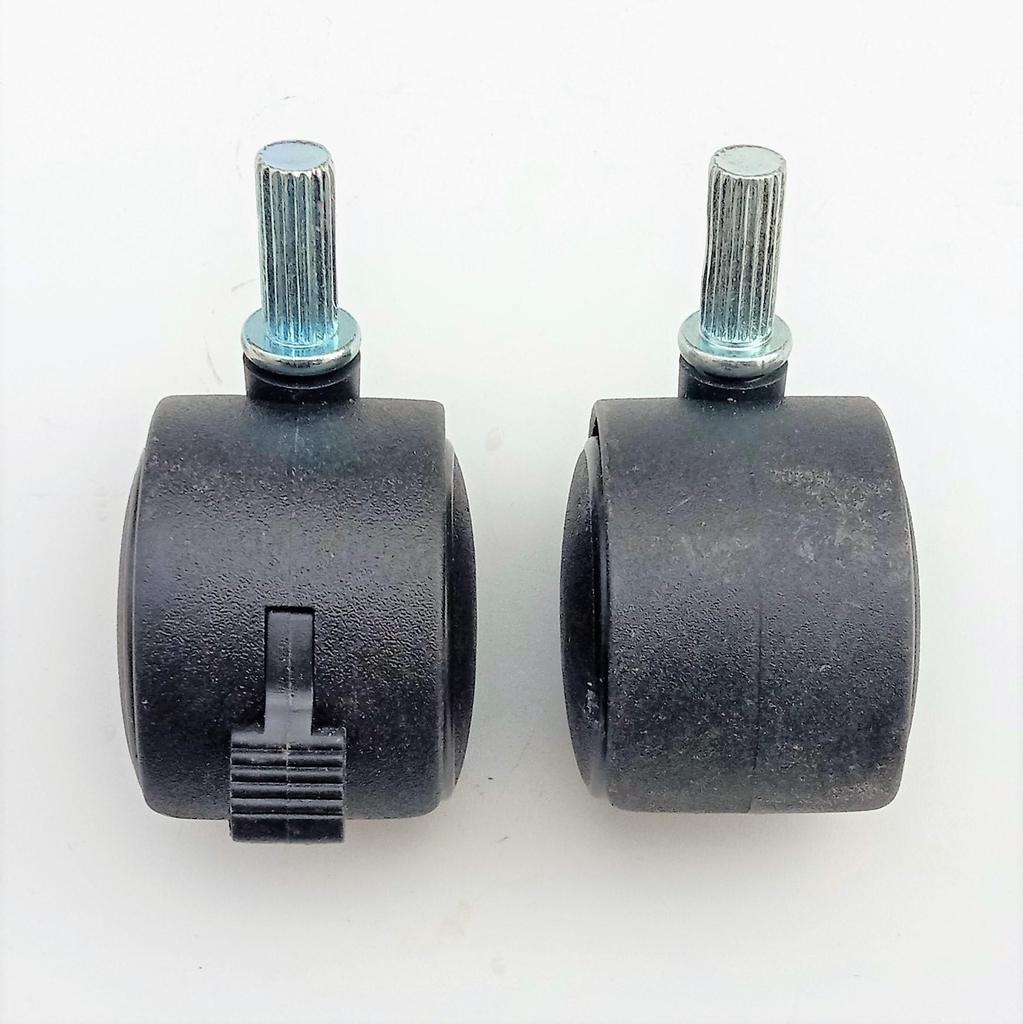 Boss Chair Caster with Vertical Brake, 1.5 Inch Universal Silk Wheel for Sofa, 8x20