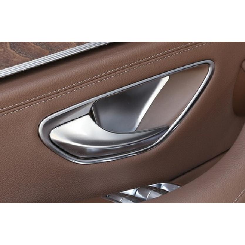 Bowl Sticke Panel Trim 2015- For Benz C-Class W205 Inner Door Matte Silver