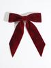 Lystrfac Vintage Long Ribbon Velvet Hair Bow For Women Hairpin Simple Fashion Top Clip Ladies Hairgrips Hair Accessories