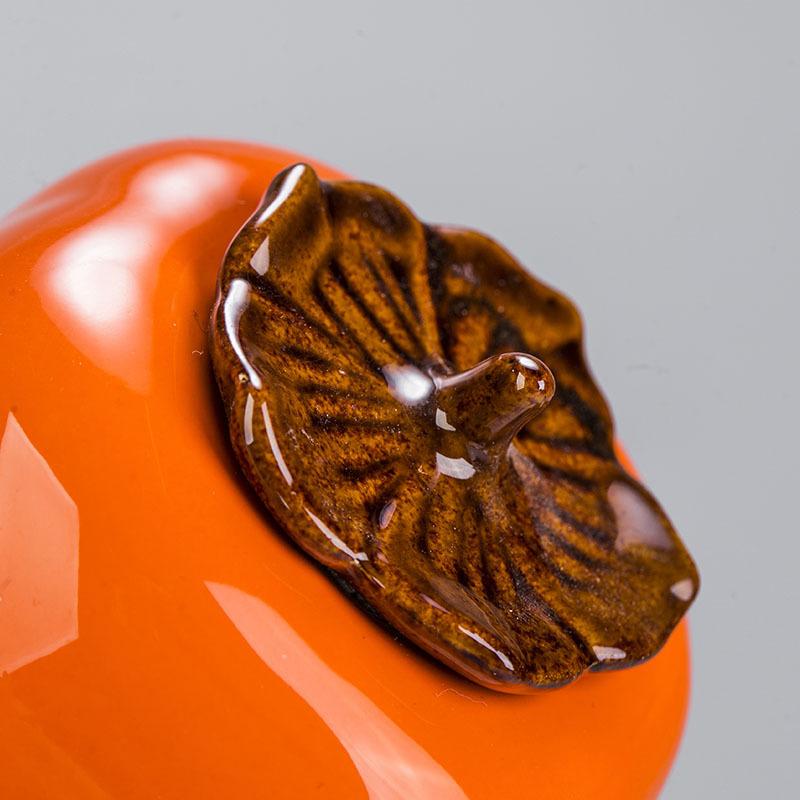 Persimmons, ceramic sealed cans, tea cans, tea cans, gift box sets, gift ornaments, souvenirs, candy jars, happy candy jars.