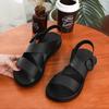 Fashion 2025 summer flat sandals female gladiator open-toed soft jelly sandals women's sponge cake non-slip beach shoes