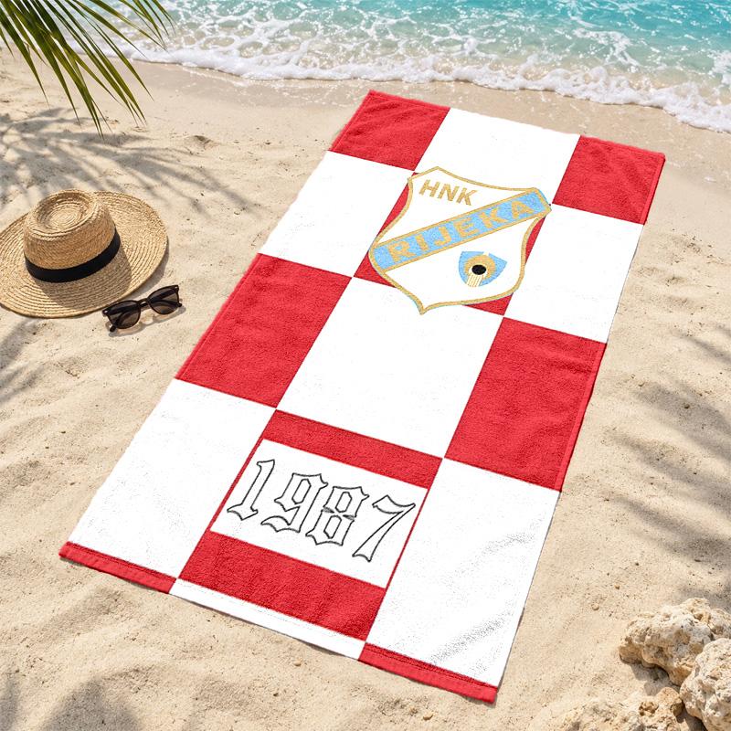 HNK Rijeka Strandtuch Schnelltrocknend Sandfrei Leichtgewichtig Strandtücher für Reisen Schwimmen Camping