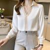 High-End Chiffonhemd Damen Herbst Neu Langarmhemd Modisches Oberteil im Auslandsstil