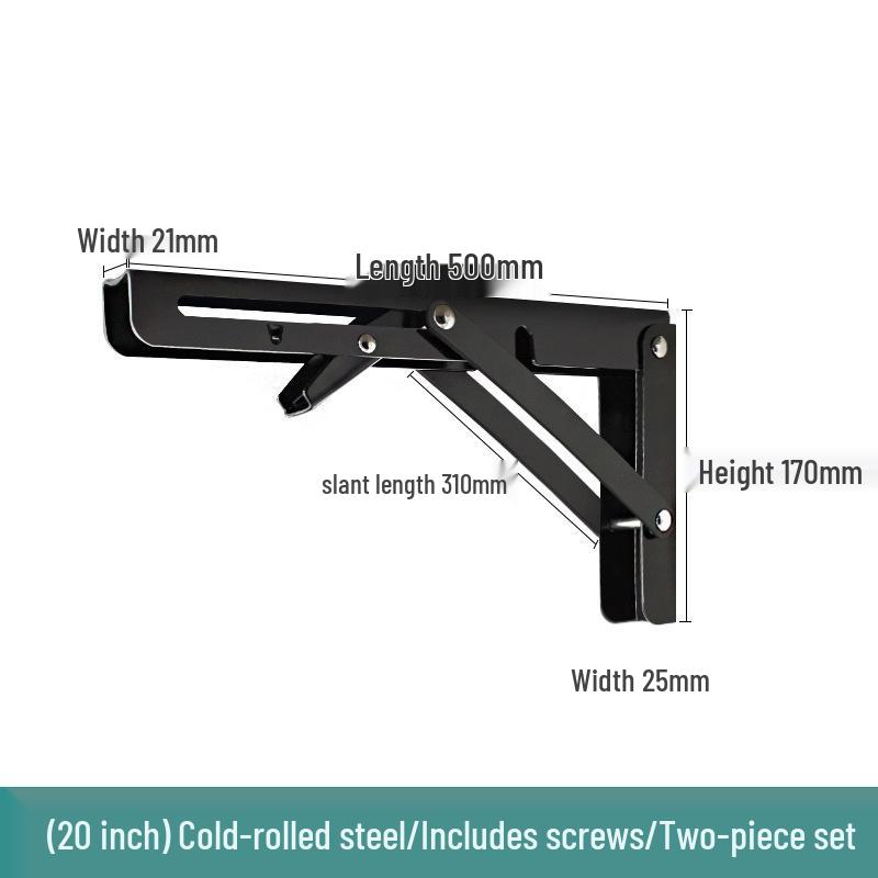 Stainless Steel Foldable Wall-Mounted Triangular Support Bracket