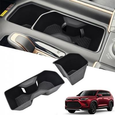 2pcs For 2024-2026 Toyota Grand Highlander Center Cup Holder Inserts Accessories