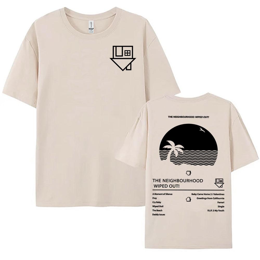 Wiped Out Album Tlačené Tričká The Neighbourhood NBHD Kapela Tričko Bavlna Vysoká Kvalita Letné Tričko Dámske Pánske Oblečenie Tee