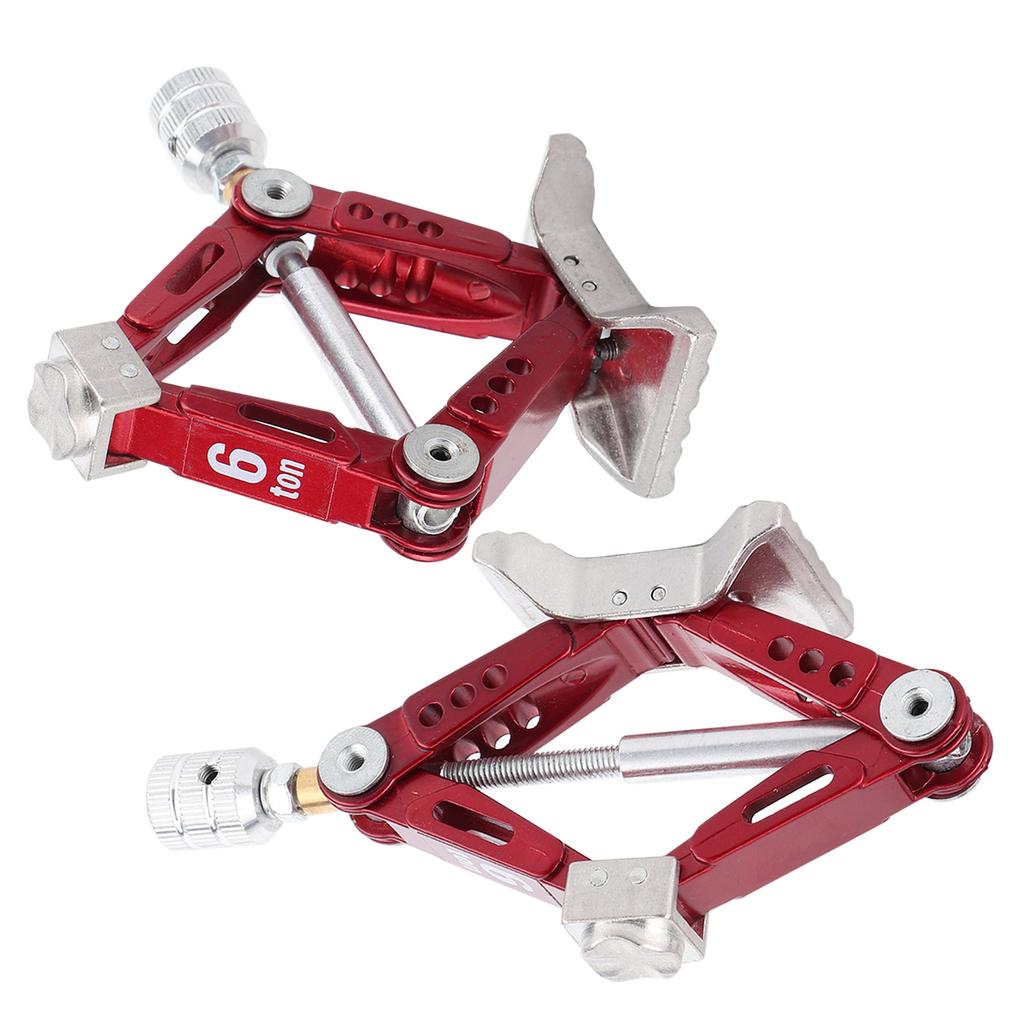 2Pcs Metal Universal Rhombus Adjustable Lifting Jack Accessory for 110 RC Car Red