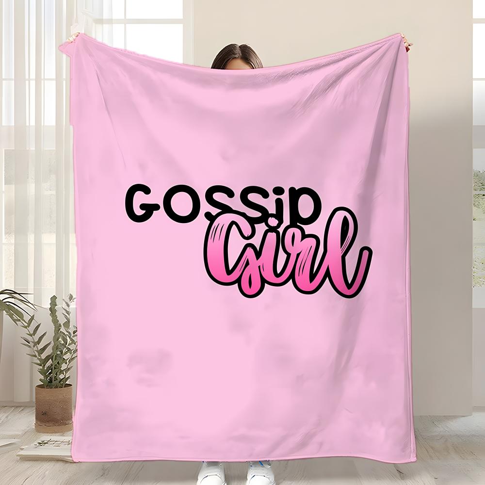 G-Gossip Girl Youth Throw Kid-Friendly Flannel Throw Blanket Soft Warm Anti-Static Washable All Season