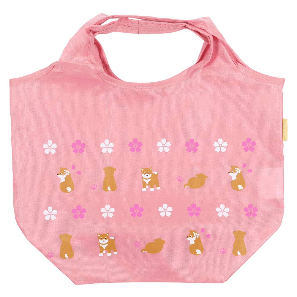 

Сумка-тоут Eco Tote, маленькая, Mameshiba и Cherry Blossom Pink [Hamamonyo]
