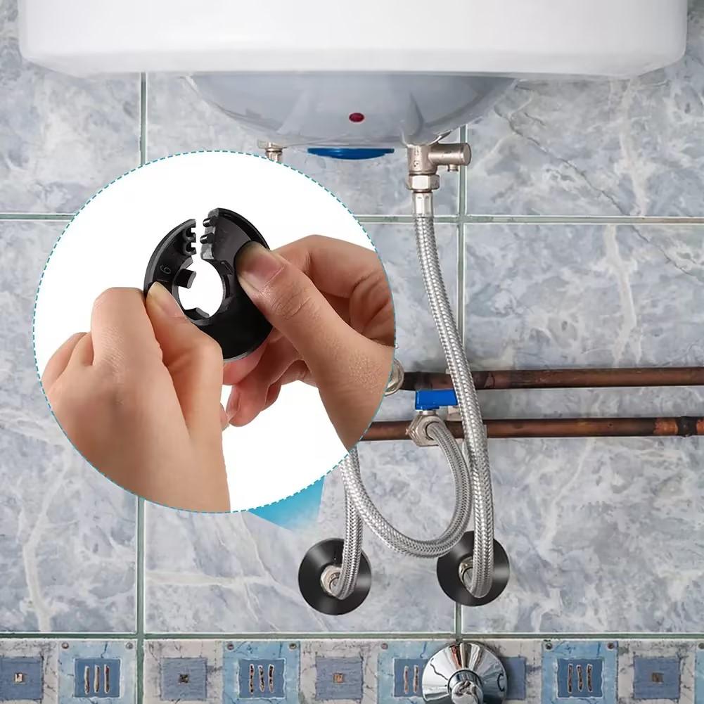 4 SZTUKI 15mm Osłony Rur Grzejnikowych Trójkątny Zawór Plastikowa Osłona Dekoracyjna Okrągły Zaczepowy Typ Pokrywa Rury Instalacyjnej