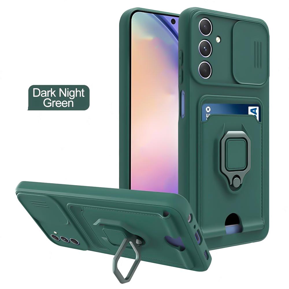 

Camera Push Window Case For Samsung Galaxy A55 A35 A15 A25 A54 A34 A14 A53 A13 A73 A52 A12 Card Slot Magnetic Phone Cover A51